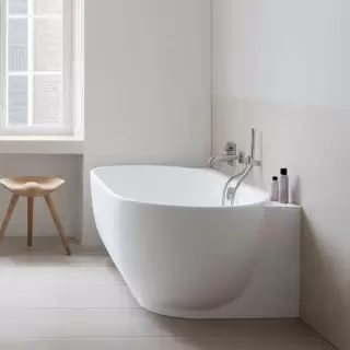 Duravit Luv Ванна из минерального литья 180x95см, цвет белый, пристенный вариант панели, с ножками., цвет: белый
