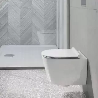 Catalano Zero Унитаз подвесной 46х35см, безободковый, смыв Tornado, покрытие Cataglaze+, цвет белый глянцевый