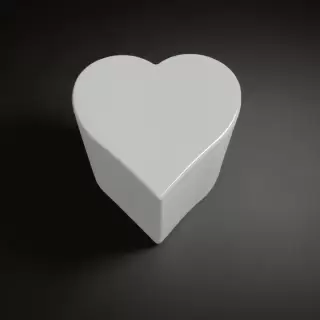 Kerasan Artwork Столик керамический декоративный на стальной основе "CUORI", 50х50х41 см, цвет: белый глянцевый