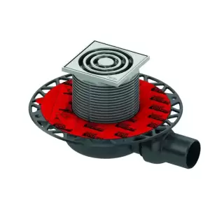 TECE Трап низкий горизонтальный с универсальным фланцем Seal System