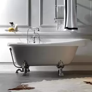 Kerasan Retro Ванна new отдельностоящая, 170х77см, глубина ванны 44,5см, цвет: белый, ножки хром