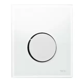 TECE TECEloop Urinal Панель смыва для писсуара, стекло белое, цвет: хром глянецевый