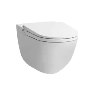 Laufen Cleanet Riva Унитаз-биде подвесной 60х39.5х40.5см, безободковый, пульт управления, с сиденьем, покрытие LCC, цвет: белый матовый