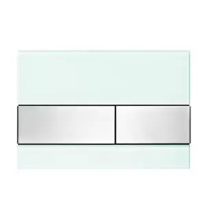 TECESquare Панель смыва, стекло, цвет: зеленое/сталь