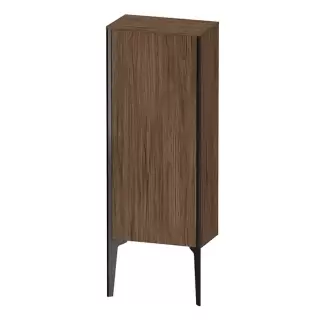 Duravit XViu Шкаф подвесной 40x24x89см, с 1 дверью, 2 стеклянными полками (петли справа), цвет: walnut dark/черный матовый