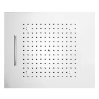 BOSSINI DREAM/2 Верхний душ 570 x 470 мм, 2 режима (дождь, каскад), с 4 LED (белый), блок питания/управления, цвет: белый матовый