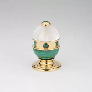 THG Cheverny Malachite Вентиль смесителя для раковины, вставки малахит, цвет: полированное золото