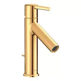 Axor Starck Смеситель для раковины 100, на 1 отв., с донным клапаном, цвет: полированное золото