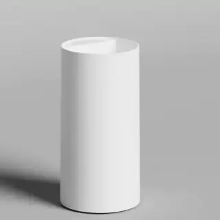 Salini Armonia Round Top 01 Раковина напольная 45х45х90см., слив в стену, без отв. под смес, с декор.накладкой, мат-л: S-Sense, цвет: белый глянцевый