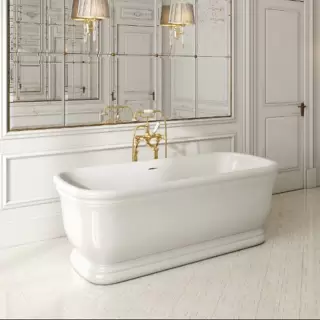 Devon&Devon Hollywood Ванна, отдельностоящая, без отверстий 177.5x88.5x64см,  композитная цвет: белый