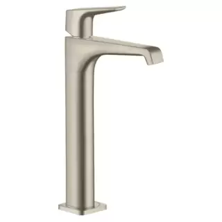 Axor Citterio E Смеситель для раковины 250, на 1 отв., высокий, с донным клапаном, цвет: шлифованный никель