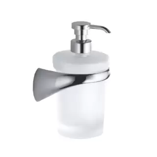 Colombo Link Дозатор для жидкого мыла, подвесной, SX, цвет: хром/матовое стекло