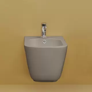 Kerasan Tribeca Биде подвесное 54х35см, c 1 отв под смеситель, c креплением WB9N, цвет: Nocciola