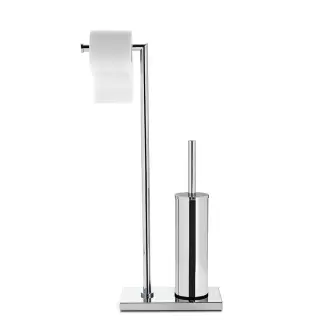 3SC Piantane Напольная стойка с держателем тб и ёршиком, цвет: хром