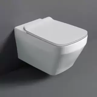 Simas Baden Baden Унитаз подвесной, 56х36см., безободковый, с сиденьем, цвет: белый матовый