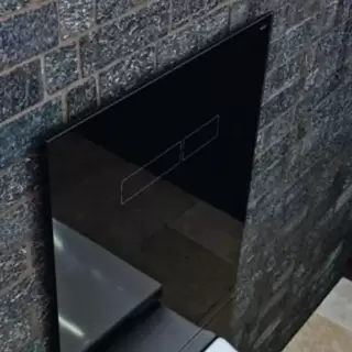 TECELux для установки унитаза -биде (Geberit Aquaclean Sela)) с верхней панелью из черного стекла с механическим блоком управления стекло черное, клавиши хром