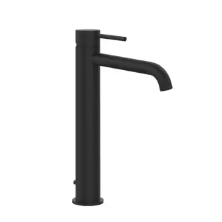Gessi 316 Смеситель для раковины, на 1 отв., высокий h=30.5cм, с донным клапаном, излив: 15.5cм, цвет: Black XL