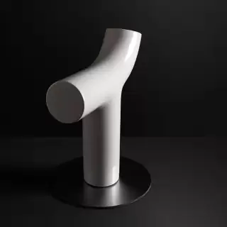 Kerasan Artwork Малый архитектурный декор для ванной: Стул на 1-ой ноге "COW", напольный, Цвет: белый