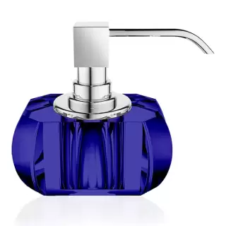 Decor Walther KR BMD Kristall Дозатор для жидкого мыла, настольный, цвет: Capri Blue/хром