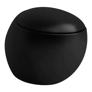 Laufen Alessi One Унитаз 58.5х39х35.5см., подвесной, безободковый, LLC, цвет: черный матовый