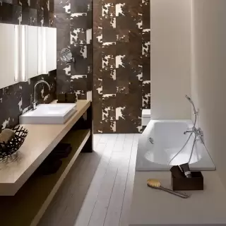 Bette Luna Ванна прямоугольная с шумоизоляцией встраиваемая, 170х75х45 см, BetteGlasur&reg; Plus, (область ног слева) цвет: белый