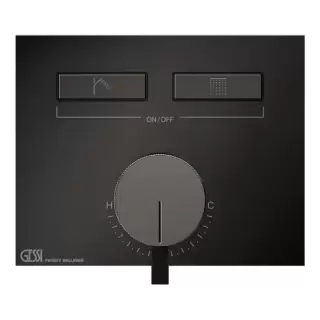 Gessi Hi-Fi Смеситель для душа, с включением до 2 источников одновременно, внешняя часть, цвет: Black Metal PVD
