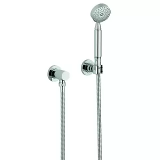 THG Paradise Душевой комплект с ручным душем, шланг 1500 мм., держатель и подвод воды, цвет: хром