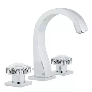 THG Masque de Femme Lunaire Смеситель для раковины, 3 отв., цвет: хром