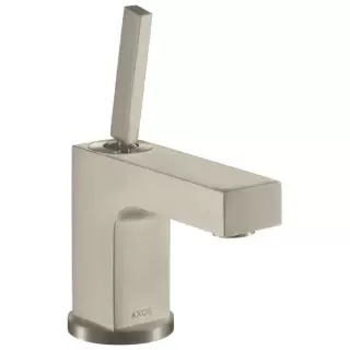 Axor Citterio Смеситель для раковины, на 1 отв., излив 10.4см, с донным клапаном, цвет: шлифованный никель