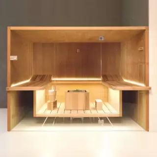 Effegibi Air 120 Био-Сауна 283x252x213см, угловая SX, цвет: осина натуральная