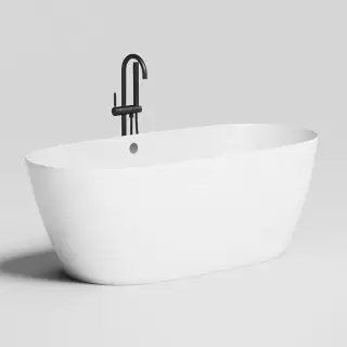 Salini Sofia Light Ванна отдельностоящая 165х75х60см, с отверстием перелива, материал: S-Sense, цвет: белый глянцевый