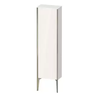 Duravit XViu Шкаф подвесной 40x24x133см, с 1 дверью, 3 стеклянными полками (петли справа), цвет: белый глянцевый/champagne matt