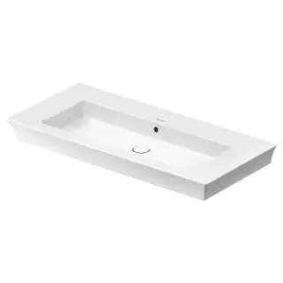 Duravit White Tulip Раковина накладная 105х49см, с переливом, без отв., цвет: белый