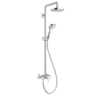 Hansgrohe Croma Select S 180 SHP Душевая система, верхний душ 187мм, с ручным душем и однорычажным смесителем, цвет: белый/хром