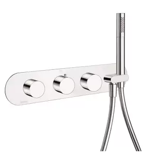 Carimali ilTondo Смеситель для душа, встраиваемый выхода, гибкий шланг, термостат c держателем для ручного душа, 6 выходов, цвет: хром