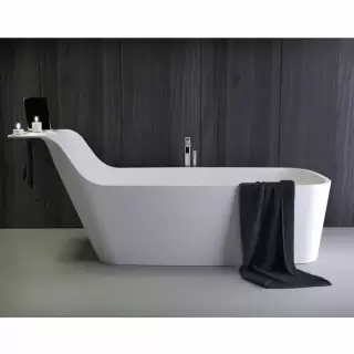 KNIEF Pride Ванна отдельностоящая 192x85x78/50см 39х51,5 см со сливом, цвет: белый матовый