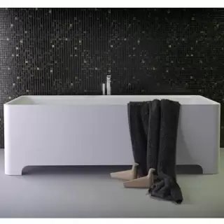 KNIEF Feel Ванна отдельностоящая 180х80х50 см, со сливом, цвет: белыйматовый