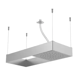 Carlo Frattini Wellness Верхний душ Moove потолочного монтажа в раме из нержавеющей стали, передвижной модуль подачи воды, цвет: хром