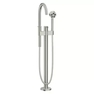 Axor One Смеситель для ванны, напольный, с ручным душем, цвет: сталь