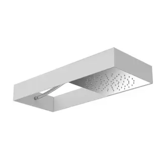 Carlo Frattini Wellness Верхний душ Moove настенного монтажа в белой матовой раме, передвижной модуль подачи воды, цвет: белый матовый/хром