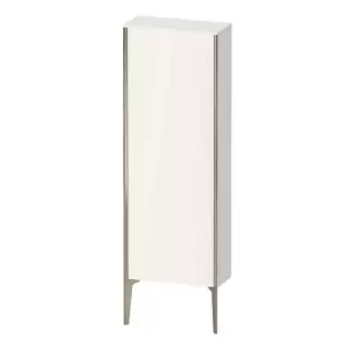 Duravit XViu Шкаф подвесной 50x24x133см, с 1 дверью, 3 стеклянными полками (петли справа), цвет: белый глянцевый/champagne matt