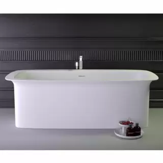 KNIEF Glam Ванна отдельностоящая  170х80x55см, с сливом-переливом, цвет: белый глянцевый