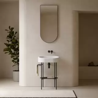 Globo Lalita Зеркало, размер 110х51 см, крепление в комплекте, цвет: Nero opaco