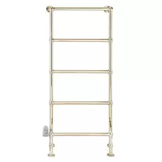 Devon&Devon Baccus 7 Полотенцесушитель электрический 75х15.7хh155.7см, напольный, термостат белый, подключение SX, цвет: светлое золото