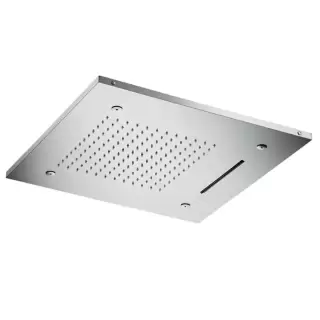 Almar Верхний душ, 49.8х49.8см., встраиваемый, 3 режима, хромотерапия, цвет: Mirror Stainless Steel