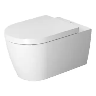 Duravit ME by Starck Унитаз подвесной Rimless без смывного края, свкл. крепление Durafix, 4,5л. с HygieneGlaze, 37х57см., цвет: белый