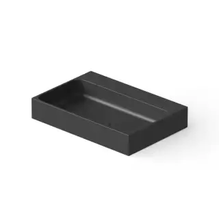 Dea Design Washbasins Раковина 60х41х10.5см., накладная, без отв., Solid Surface, цвет: Black №16