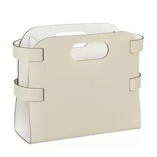 ADJ Журнальница, 16x36xH25 см., цвет: панна котта/белый