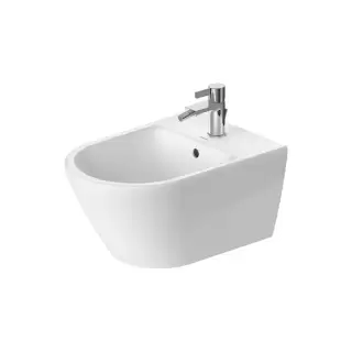 Duravit D-Neo Биде подвесное 37x54 см, с переливом, с 1 отв., WonderGliss, цвет: белый