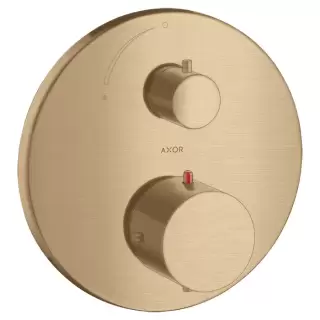 Axor Starck Смеситель для душа, встраиваемый, термостат, 1 потреб, внешняя часть, цвет: шлифованная бронза